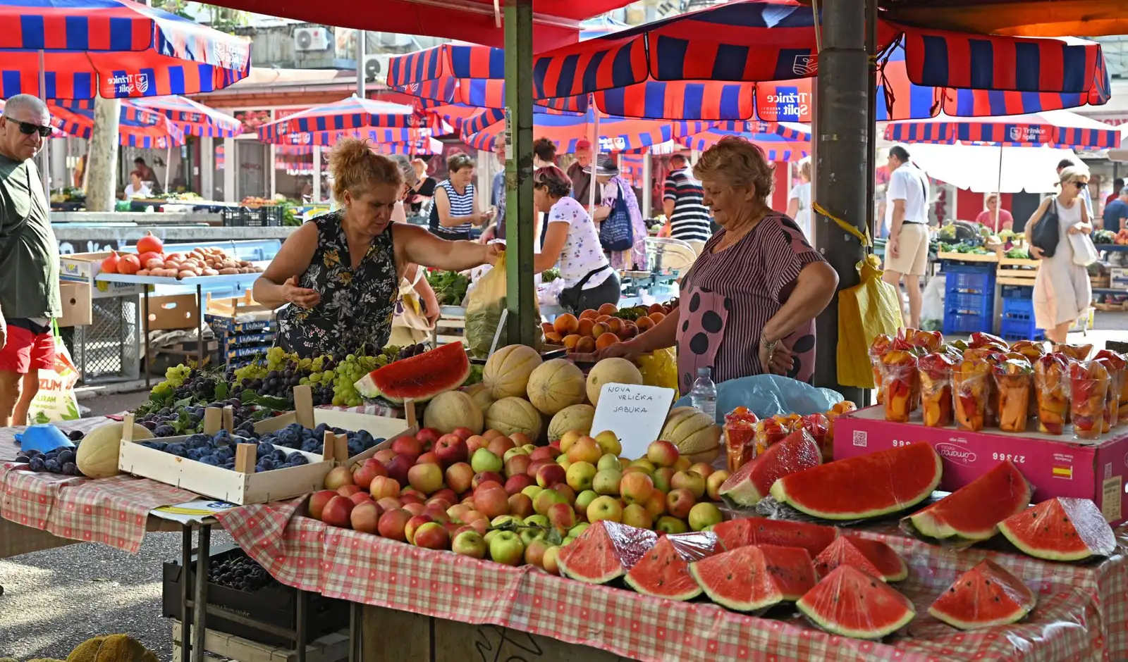Colourful produce at Split's Pazar green market