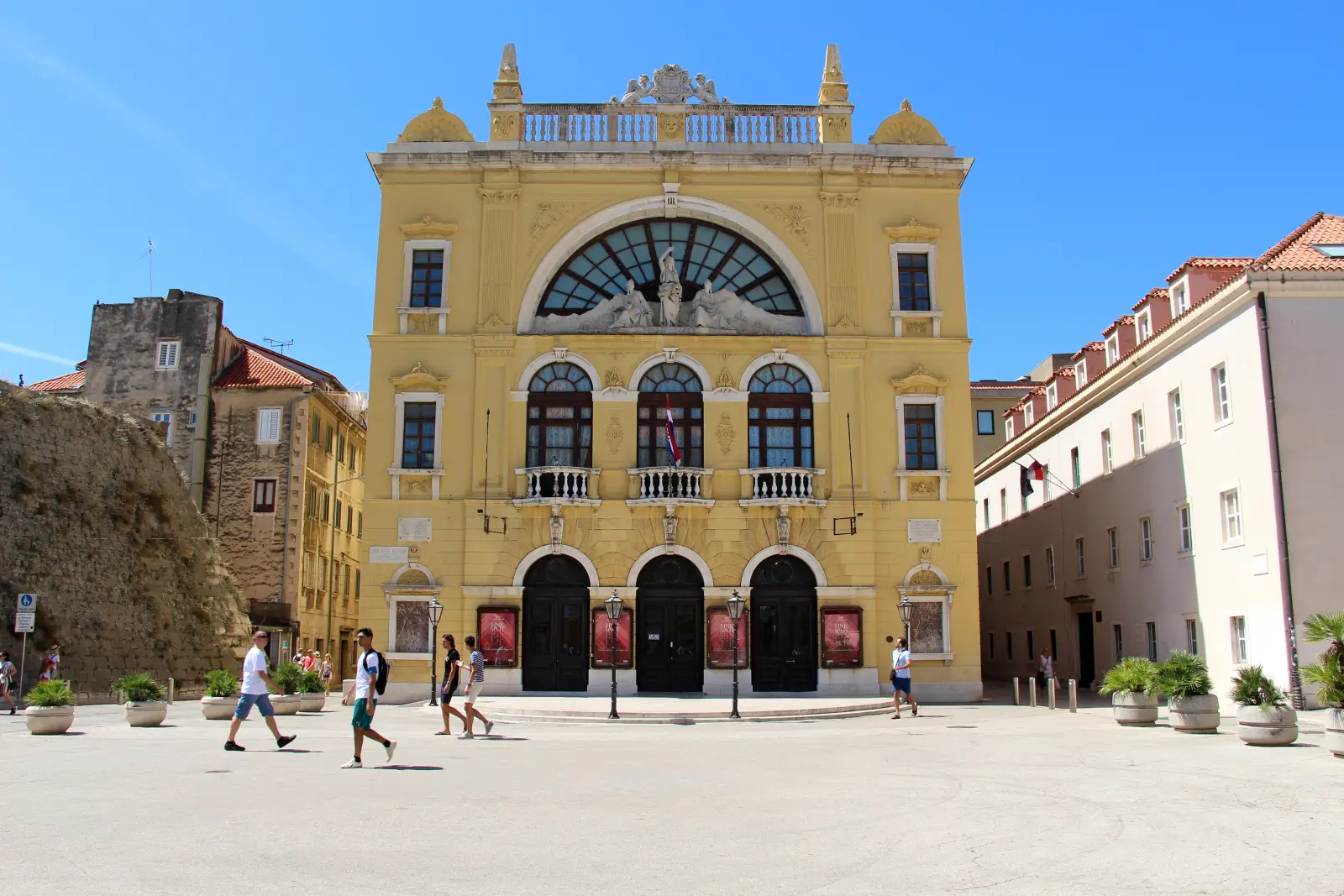 The historic Croatian National Theatre in Split