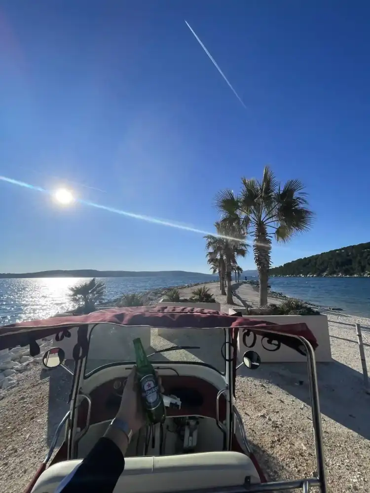 A relaxed afternoon tuk tuk ride past Split's old stone walls